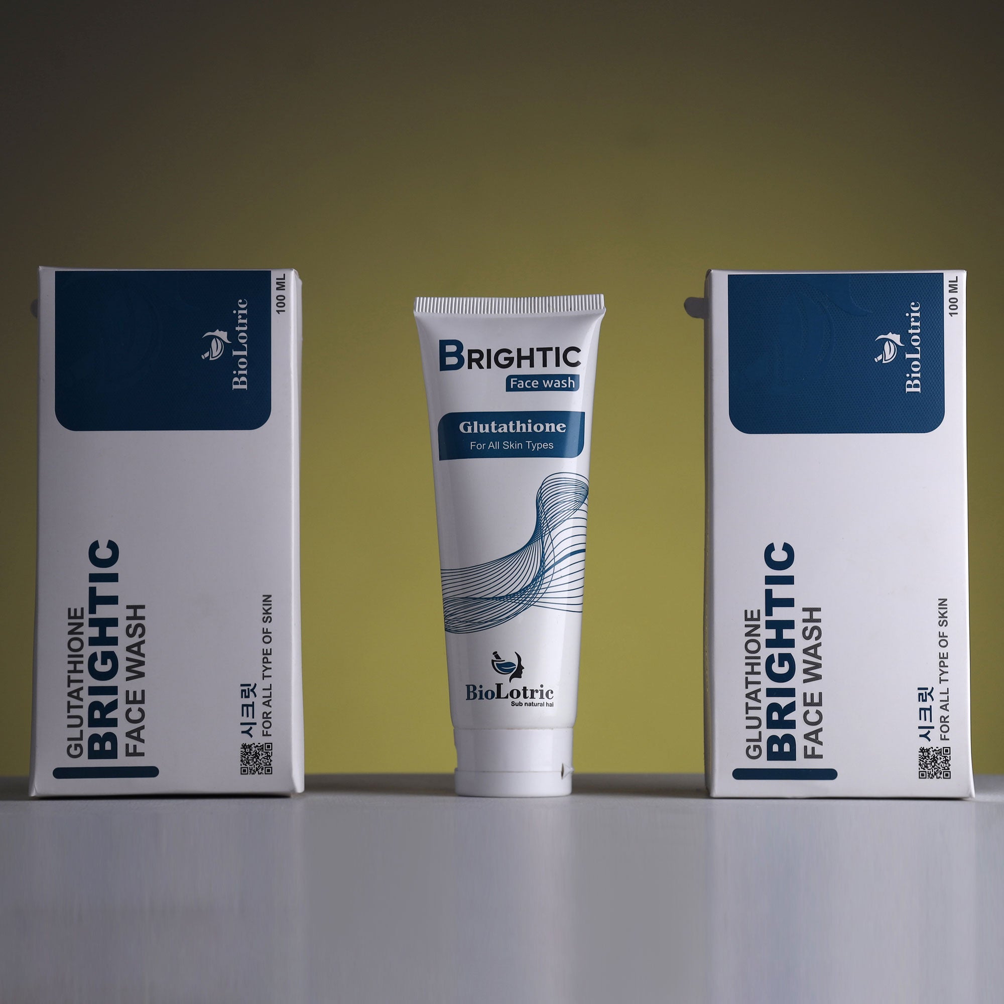 Brightic Glutathione Face Wash by BioLotric – Skin Whitening & Anti-Acne & Cleanser for Glowing Skin - Biolotric