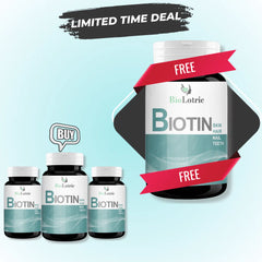 Buy 3 Get 1 Free Biotin Hair Growth Deal - Biolotric