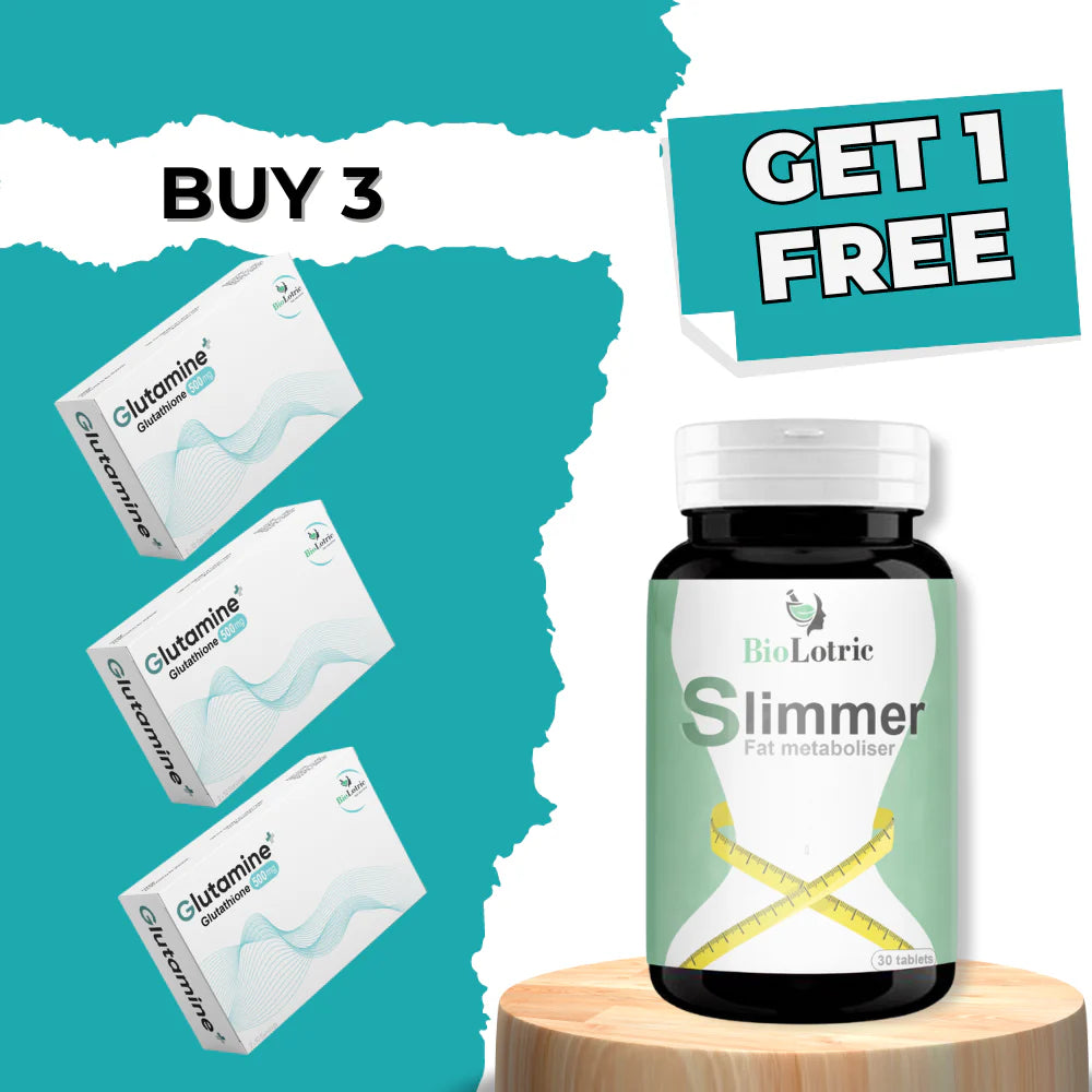 Buy 3 Get 1 Free Glutamine Skin Whitening & Weight Management Deal - Biolotric